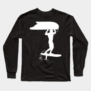 Surfing with wingfoil Long Sleeve T-Shirt